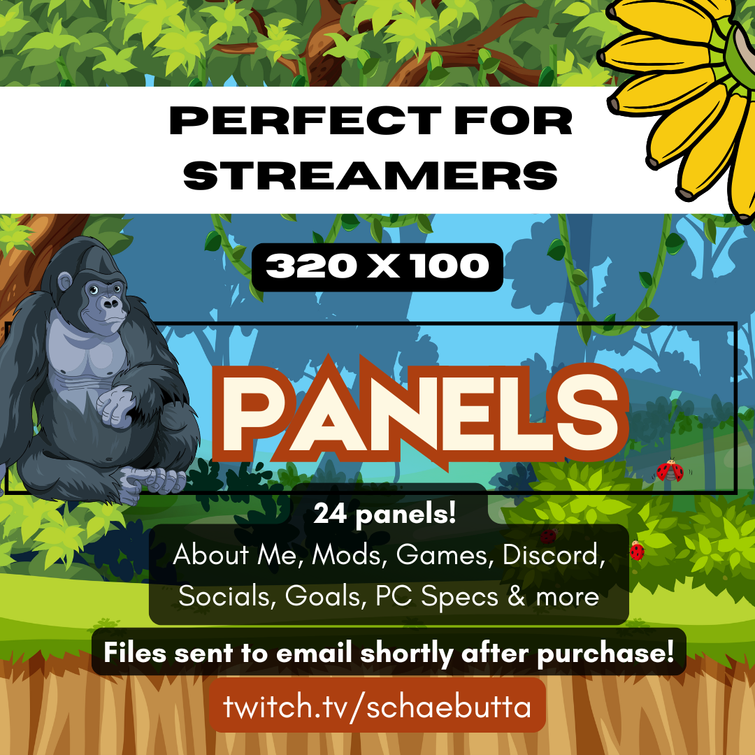 Jungle Twitch Panels | Digital Download