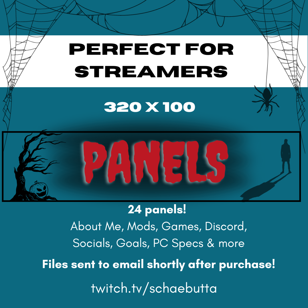 Spooky Panels | Digital Download | Twitch