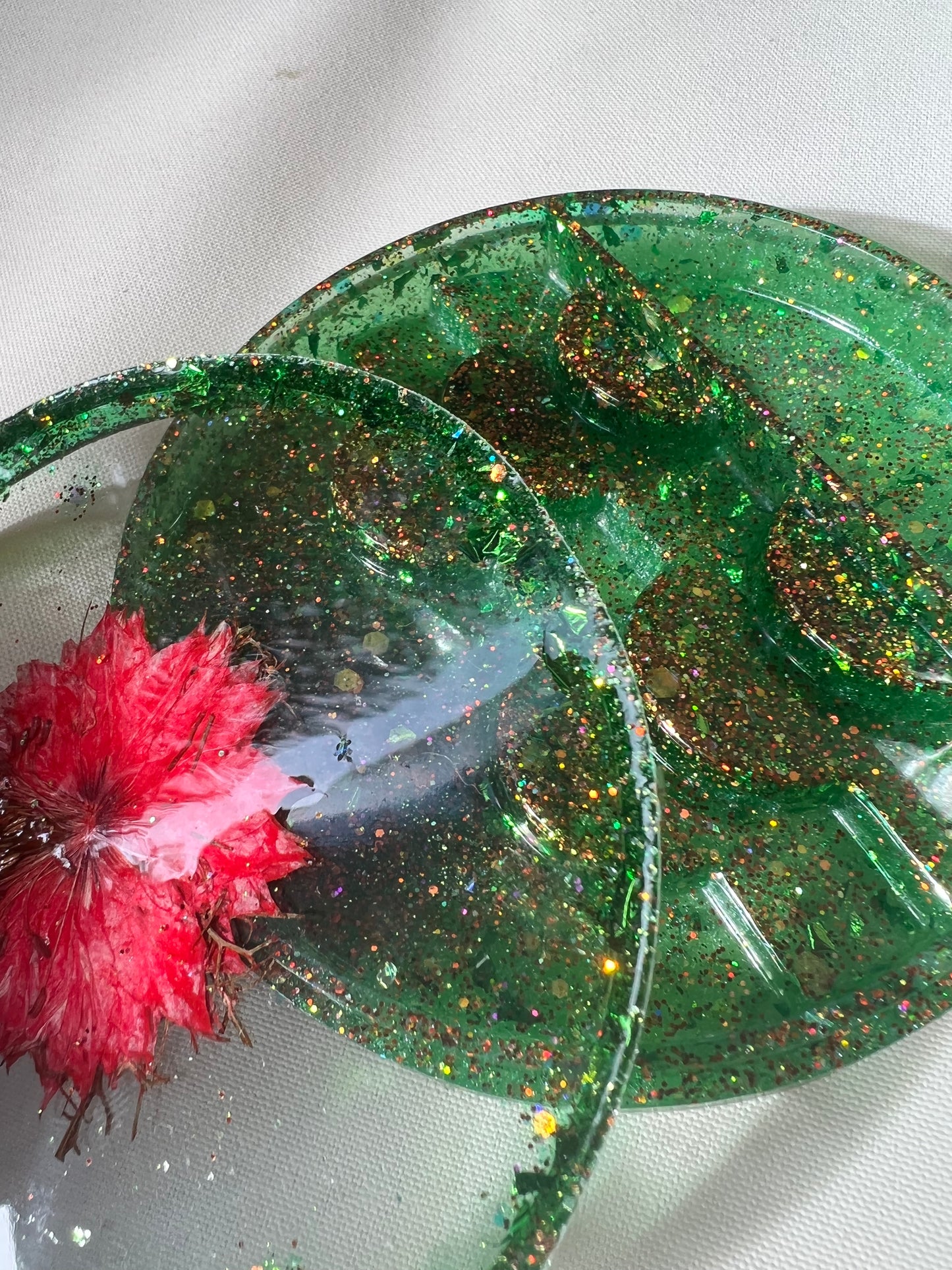 Glitter Green Eyelash Holder