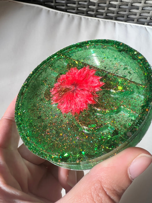 Glitter Green Eyelash Holder