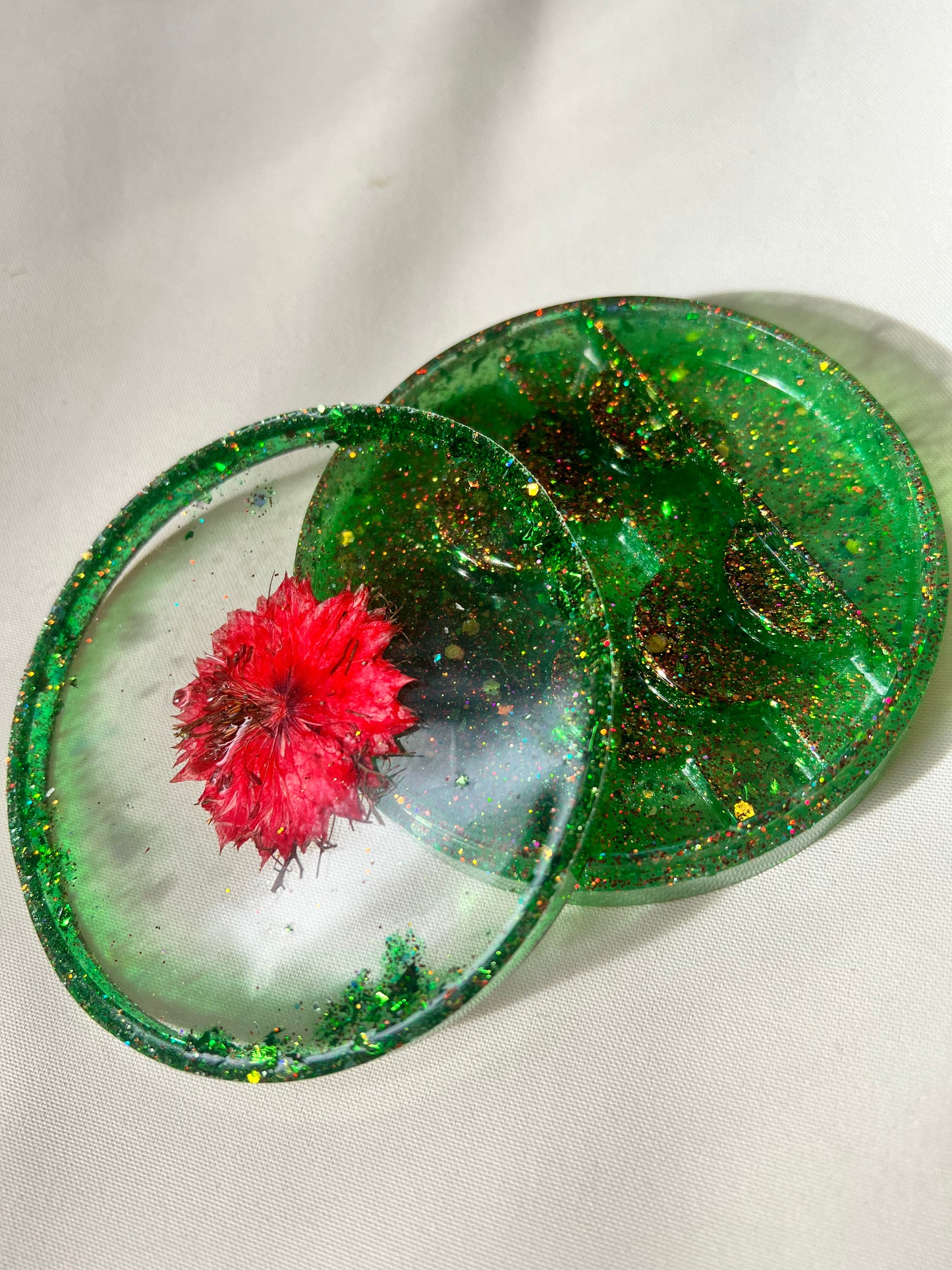 Glitter Green Eyelash Holder