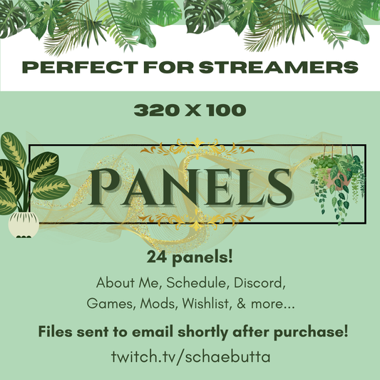 Plant Panels | Digital Download | Twitch